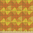 thumbnail image 2 of Ambesonne Abstract Fabric by the Yard Upholstery, Warm Tone Geometric Theme, 2 Yards, Mustard and Dark Orange, 2 of 5