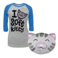 thumbnail image 1 of Big Bang Theory - Soft Kitty Junior Raglan et Combo Tête Peluche, 1 of 1