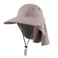 thumbnail image 3 of COOPLUS Men Women Outdoor UV-Protection-Foldable Sun-Hats Mesh Wide-Brim Beach Fishing Hat with Ponytail-Hole, 3 of 4