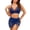 Blue, variant on Women's Two Piece Swimwear Soft Bathing Suit with Mesh Accent and Supportive Fit