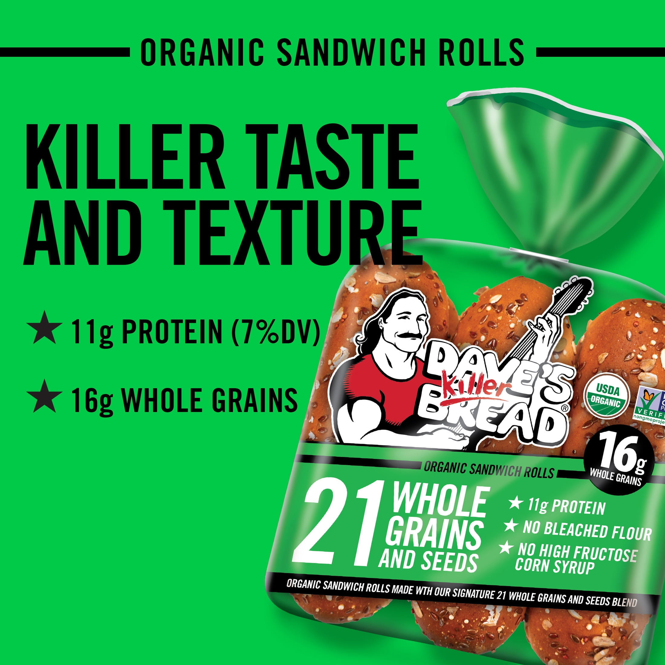 Dave's Killer Bread 21 Whole Grains and Seeds Organic Sandwich