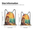 thumbnail image 2 of Daiia Island Beach Guinea Pig Pattern Drawstring Backpack, Gym Bag, Lightweight Backpack, Water-Resistant Bag Travel Sports Backpack, Fitness Bag, Yoga Bag-Medium, 2 of 6