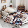 thumbnail image 5 of Custom Bed Throw Blankets with Photos Text,Personalised Fleece Blanket Customized Picture Memory Gift for Wife Husband Couples (1 Photo Blanket, 80 × 120cm), 5 of 6