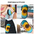 thumbnail image 6 of KLL Golden Sunflower in Blue Print Eyeglass Case for Men & Women's Classy Travel Eyewear Holder Case Zipper Eyeglasses Case With Hook, 6 of 6