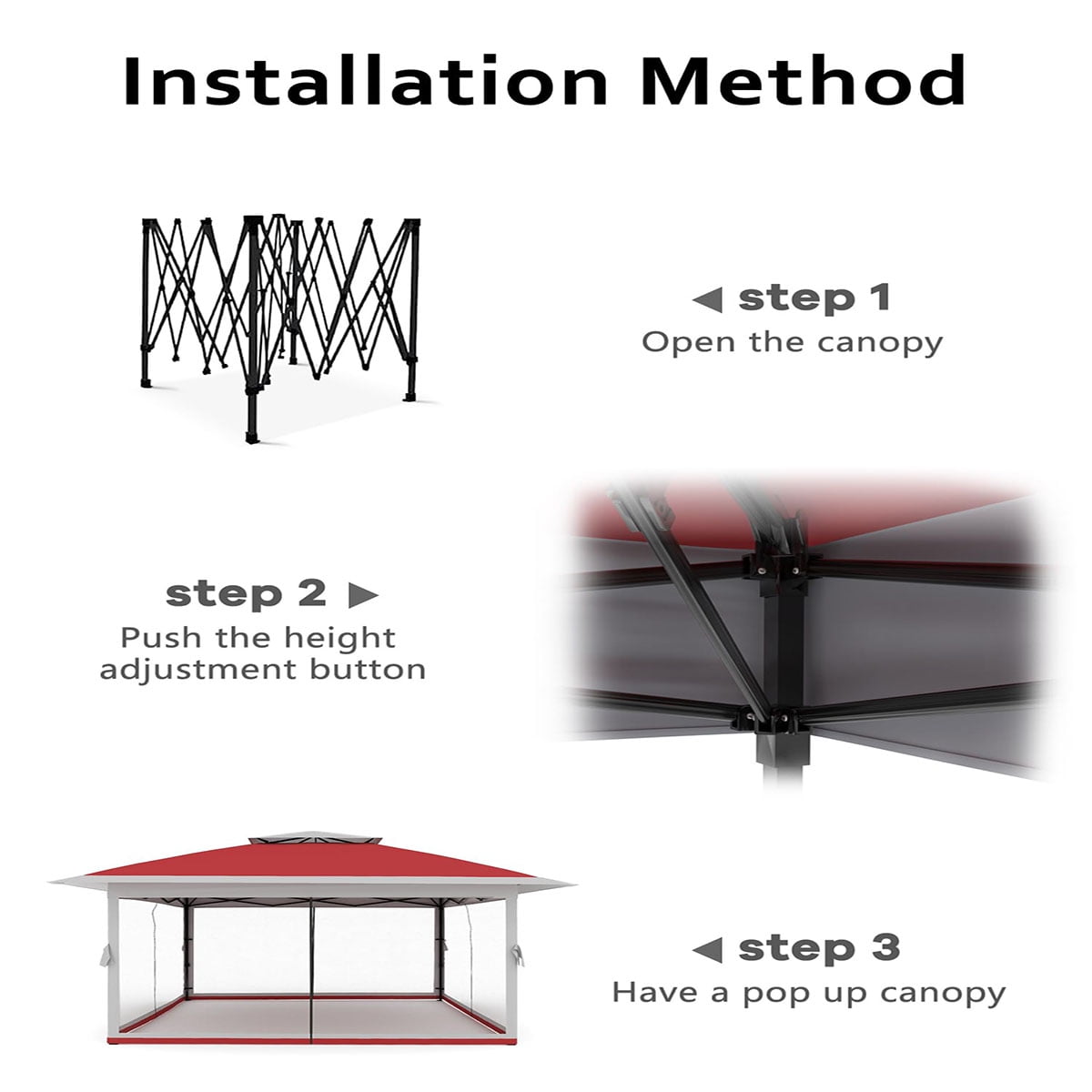 Soonbuy 13x13 Outdoor Gazebo,Canopy Tent with Mosquito Netting,Outdoor Gazebo for Backyard & Patio Furniture