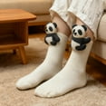 thumbnail image 6 of 3D Knit Animal Sloth Socks for Women, 2025 Christmas Socks Collection Fun Cute Plush Animals Hug Crew Socks, Winter Socks for Wife (Sloth #788), 6 of 15