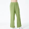 thumbnail image 4 of Defitshape Women's Plus Size Cotton Pajama Pant Summer Sleep Bottoms Soft Cool Comfy Stretch Fall Lounging Spring Loose Casual Loungewear Light Green X-Large, 4 of 5