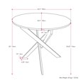 thumbnail image 2 of CorLiving Lennox Trestle Leg Indoor Dining Table with Black Marbled Engineered Wood Tabletop, 2 of 8