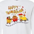 thumbnail image 4 of Inktastic Happy Thanksgiving Turkey Train with Food Long Sleeve T-Shirt, 4 of 5