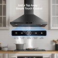 thumbnail image 6 of VIKIO 30 in Wall Mount Range Hood, 800 CFM High-Performance Ventilation, 3-Speed Fan, Convertible Installation, Matte Black, Touch Panel, LED Lights, 6 of 10