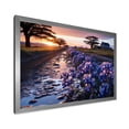 thumbnail image 2 of Designart "Twilight Purple Bonnets Field I" Blue Bonnets Picture Framed Canvas Art Print, 2 of 5