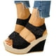 thumbnail image 3 of Sandalias de playa de tacón alto cómodas de verano con punta abierta y plataforma de cuña para mujer Wmkox8yii sa792, 3 of 7