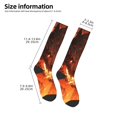 thumbnail image 2 of Naloa Magma Fire Black Dragon Thigh High Socks Extra Long Stretchy Sock Women Over Knee High Opaque Stocking Daily Wear, 2 of 6