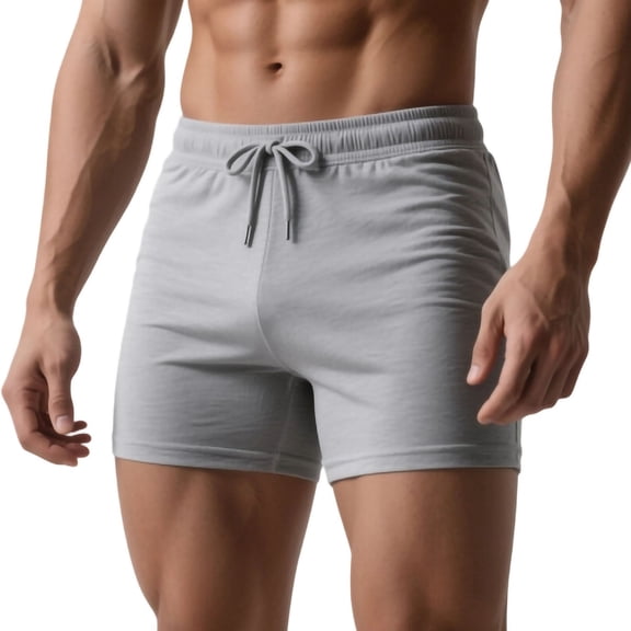 Men's Slim Fit Workout Short Pants 5" Inseam Quick Dry Nylon Spandex Athletic Shorts Casual Summer Loungewear Sport Style Beach Shorts