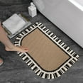 thumbnail image 6 of Inerposs Non-Slip Bath Mat, Absorbent Floor Mat, Soft Linen Carpet, Decorative Entrance Rug, Quick-Dry Bathroom Foot Mat, 6 of 7