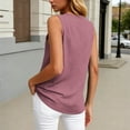 thumbnail image 5 of HappyYEE Summer Tank Tops for Women Casual V-Neck Button Sleeveless Tops Loose Fits Summer Fashion Versatile Tanks Daily Wear ,Pinks,M, 5 of 6