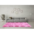thumbnail image 3 of Ahgly Company Indoor Round Abstract Pink Modern Area Rugs, 5' Round, 3 of 4