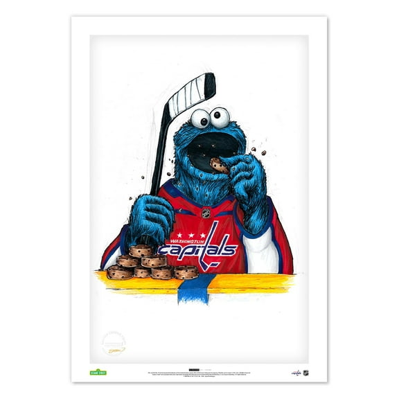 Cookie Monster Washington Capitals 24" x 36" Sesame Street Limited Edition Fine Art Print