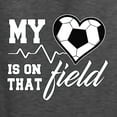 thumbnail image 2 of Wild Bobby, My Heart Is On That Soccer Field, Sports, Unisex Graphic Hoodie Sweatshirt, Heather Black, Small, 2 of 4
