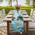 thumbnail image 4 of Table Runners 90 Inches Long Dress Scarves, Blue Green Spring Farmhouse Coffee/Dining/Kitchen Table Runner for Living Room, Watercolor Flower Trees Nature Landscape 13x90 Inch, 4 of 9
