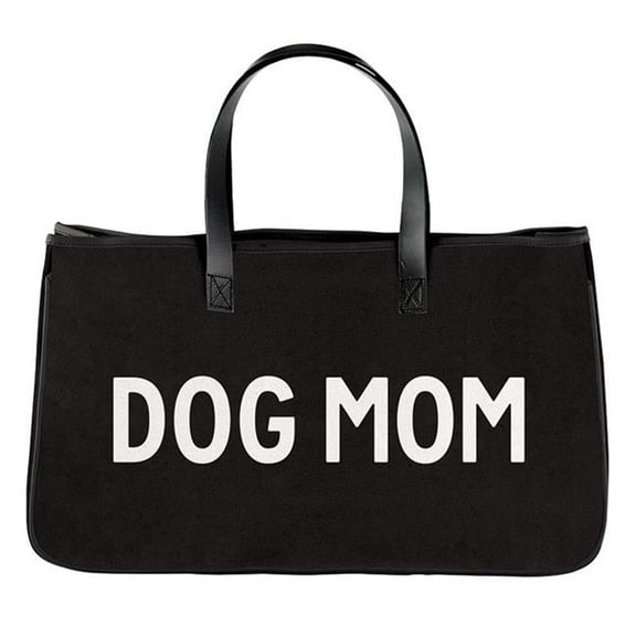 Black Canvas Tote-Dog Mom (Other)