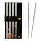 thumbnail image 1 of Palillos De Acero Inoxidable Palillos En Espiral De Acero Inoxidable Juego De Palillos Ligeros De 22,5 Cm De Largo Estilo Clásico Reutilizable Para La Cena De La Cocina 5 Pares - Plata, 1 of 8