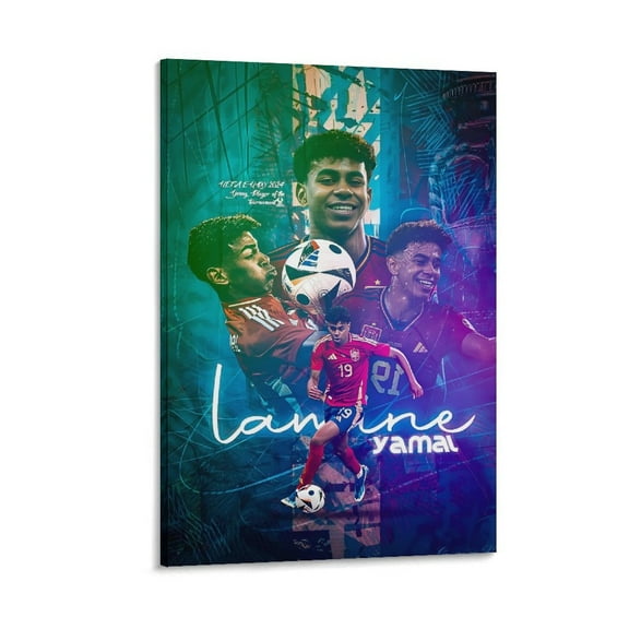 Lamine Yamal Football Sportsman Court Art Poster Art Poster Canvas Painting Decor Wall Print Photo Gifts Home Modern Decorative Posters 12x18inch(30x45cm)