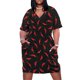 thumbnail image 1 of Vestido holgado con bolsillos y lunares en rojo oscuro, vestidos de mujer para ocasiones especiales, vestido largo, 1 of 7
