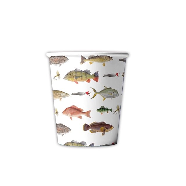 Yhmxh Artículos de decoración para fiestas temáticas de pesca, set de decoración de papel para fiestas de cumpleaños