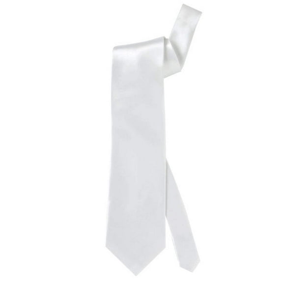 Roaring 20's Gangster Neck Tie White Satin Adult Men Halloween Costume Accessory