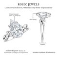 thumbnail image 6 of Rosec Jewels Nature Inspired IGI Certified Lab Grown Diamond 3 Carat Engagement Ring (E-VS1 Grade), 10K White Gold, US 8.50, 6 of 9