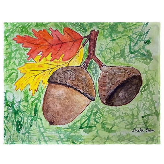 Betsy Drake PM1389 14 x 18 in. Drakes Acorns Place Mat - Set of 4