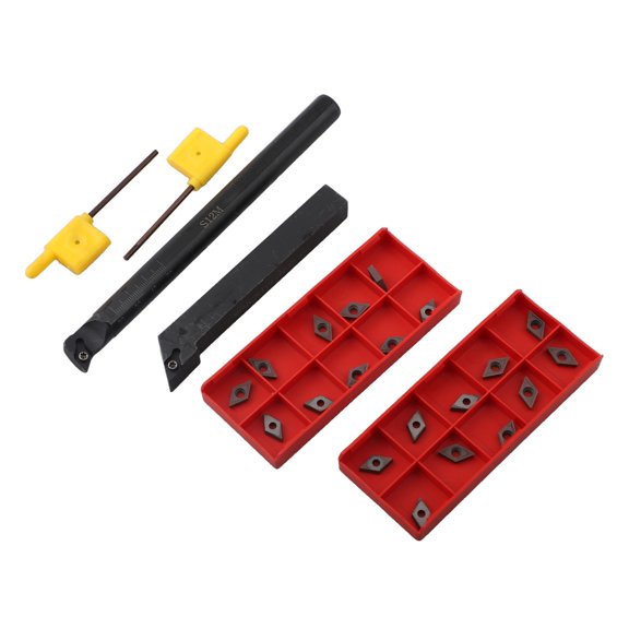 Yannee 1/2" Indexable Carbide Turning Holder Set, 20 Pcs for DCMT21.51 Carbide Inserts