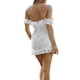 thumbnail image 5 of Lucakuins, vestido ajustado de encaje Floral para mujer, cuello barco, espalda descubierta, volantes, vestido de cóctel, minivestido de fiesta de verano Lucakuins  moda, 5 of 6