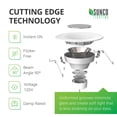 thumbnail image 4 of Sunco Lighting 24 Pack 5/6 Inch LED Recessed Downlight, Baffle Trim, Dimmable, 13W=75W, 2700K Soft White, 1050 LM, Damp Rated, Simple Retrofit Installation - UL + Energy Star, 4 of 7