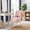 Pink-Large, variant on VECELO Vanity Chair with Storage & Folding Backrest, Square Soft Teddy Fleece Ottoman Stool with Anti-Slip Legs, Makeup Chair for Bedroom, White, 13.4"W x 15"D x 30"H