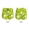 thumbnail image 3 of Logiee Green Apple Print Women 2 in 1 Running Shorts,High Waisted Athletic Shorts,Gym Workout Shorts with Liner Pockets-X-Large, 3 of 7