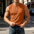 thumbnail image 4 of Horkkom Tank Tops Men Solid Color Button Sleeveless Shirts Vacation Workout Casual Shirts with Pockets, S-3XL, 4 of 9