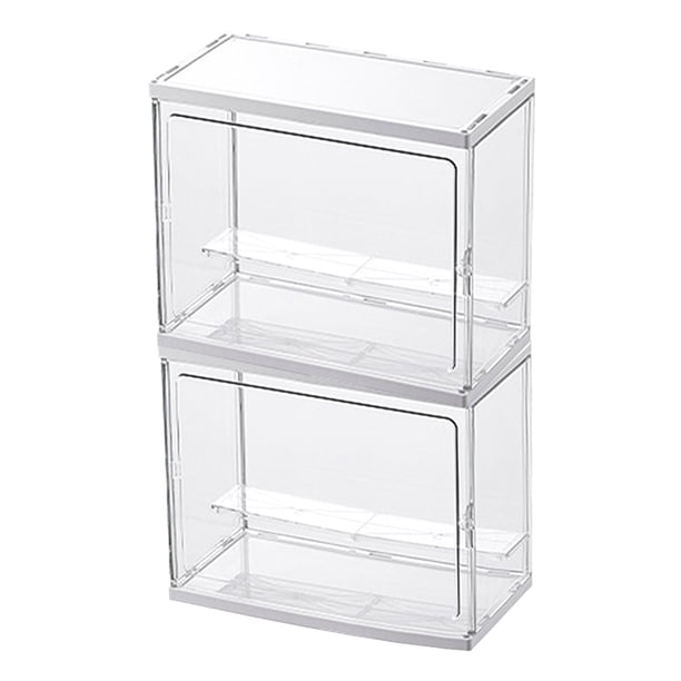 Caja de presentación Caja de almacenamiento transparente Caja de presentación de perfume transparente acrílica Decoración del hogar para cosméticos 2 capas 27x13.5x31cm / 10.63x5.31x12.2in