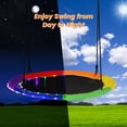 thumbnail image 4 of Costway 40" Saucer Tree Swing 660 LBS for Kids Adults Outdoor with LED Lights Rainbow Color, 4 of 10