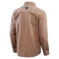 thumbnail image 3 of Men's Darius Rucker Collection by Fanatics Brown Dallas Cowboys Garment Dyed Long Sleeve Full Snap Shirt, 3 of 5