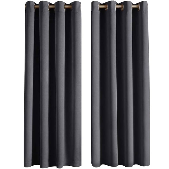 Cortinas Blackout para bloquear luz y ruido Gris Kyuden Home