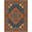 Rust Orange Blue Cream, Pattern 18, variant on ODIKA 8'x10' Washable Area Rug Non-Shedding, Easy Care, Entryway Weathered Floral Cluster Accent Traditional Styling for King Size Bedroom Under Bed, Master Suite