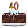 thumbnail image 5 of Flashing Number 40 Cake Topper & Birthday Candle Set, 5pc, 5 of 5