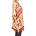thumbnail image 4 of Sakkas Aymee Women's Caftan Poncho Cover up V neck Top Lace up With Rhinestone - TM97-Multi - One Size Regular, 4 of 5