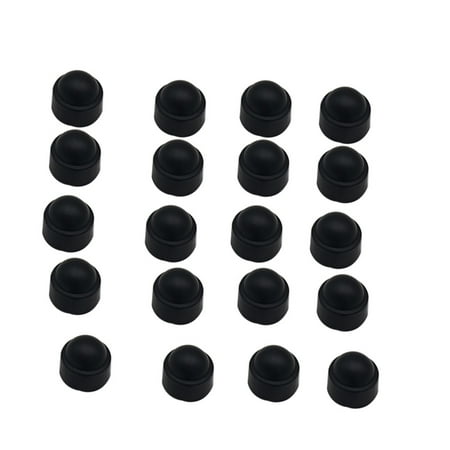 

20PCS/Set M12 Black Plastic Dome Bolt Nut Protection Caps Cover Hexagon Hex Screws Practical Tool