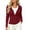 Wine, variant on Women's Ribbed Knit Zip Up Cropped Hooded Sweatshirt,Women’s Lightweight Sweaters Jacket with Long Sleeve, Women's ,Size S-2XL
