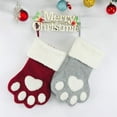 thumbnail image 2 of Luoshdecor Pet Christmas Stockings,Personalized Paw Shape Xmas Plush Stockings for Fireplace Holiday Christmas Decor 15 in, 2 of 3