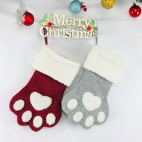 Hometravel Christmas Pet Stocking, Red Gray Themed Gift Bag for Candy Treats, Holiday Decoration for Home, Festive Season Celebration, Pet Inclusion