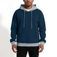 thumbnail image 2 of Fall Winter Hooded Sweatshirt For Men Contrasting Color Sweatshirt Sports Casual Jacket,Size S-2XL, 2 of 5